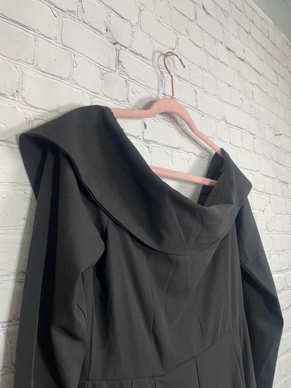 NWT Sierra Darien Black Cocktail Party Dress Off Shoulder Jumpsuit Medium - Picture 6 of 10